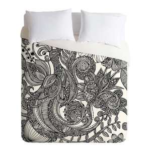 Queen Deny Designs Valentina Ramos Birds in The Garden Duvet Cover