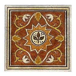 Marseille Collection -  Fleur Accent {color Red} - Tile