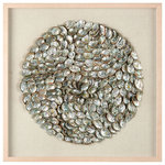 ELK Lighting - ELK Home H0036-8213 Natural Treasures Framed Wall Art - Bring texture and natural color to a coastal or organic inspired setting with Natural Treasures Wall Art. Inside the wooden frame, a circle of natural shells displays a wealth of texture and stunning pearlescence. Natural Treasures makes a perfect accent for coastal or modern bedrooms, living rooms or halls