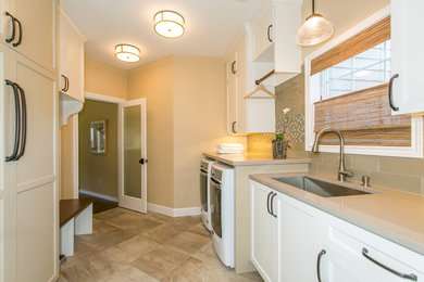Example of a classic laundry room design in Portland