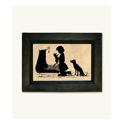 Cat In The Cradle Framed Silhouette - Prints And Posters