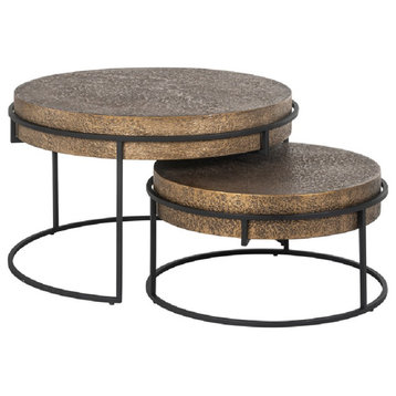 Round Metal Nesting Coffee Tables (2) | OROA Derby