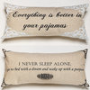 Funny Motivational Pajamas Double Sided Linen Pillow With Removable Crystal Pin