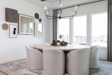 Example of a minimalist dining room design in Dallas
