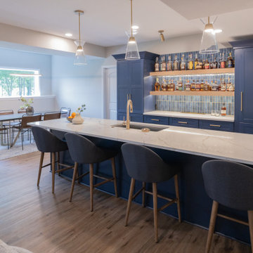 Lenexa, Kansas Basement Remodel with Speakeasy-Inspired Entertaining Bar