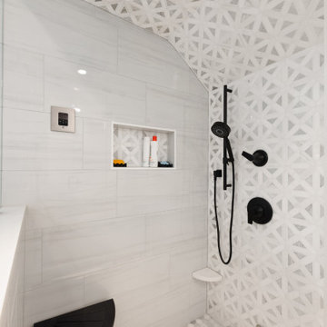 Modern Steam Shower Bathroom Remodel in Reston, VA
