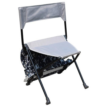 Zenree Portable Foldable Backpack Camping and Sports Chair, Grey Camo