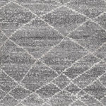 JONATHAN Y - Asilah Moroccan Modern Diamond Runner Rug, Gray, 2 X 8 - Inspired by vintage Moroccan rugs, our modern geometric rug is ideal for a minimalist interior. The random diamond pattern is woven in ivory on a gray background, and bordered with offset squares. Mingled threads create an understated, vintage look. Add some Bohemian style to your living room, bedroom or entry with this easy-care rug.