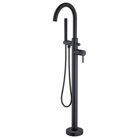 Nero Freestanding Bathtub Faucet, Matte Black