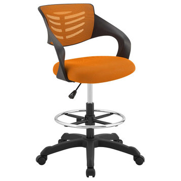 Thrive Mesh Drafting Chair, Orange