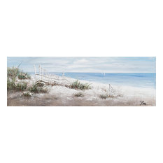 "Beach Vibes" Hand Painted Canvas Art, 60"x20"