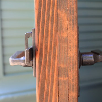 Bronze Contemporary Gate Latch - Viewed from Edge
