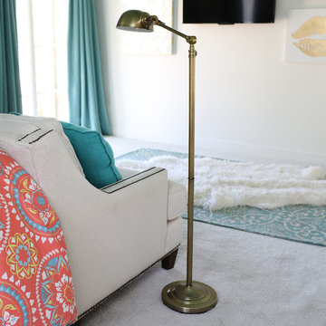 Dane Adjustable Pharmacy Floor Lamp, Zadar Brass Finish