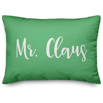Mr. Claus, Light Green 14x20 Lumbar Pillow