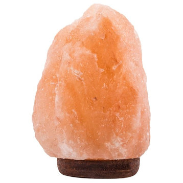 WBM Salt Lamp With Dimmer Switch and Neem Wooden Base, 3-5 lbs