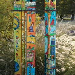 Birdhouse Art Poles by Studio M - Birdhouses