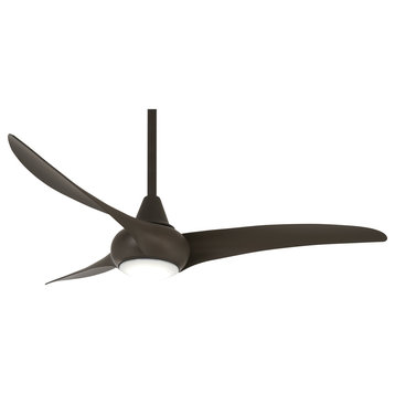 Minka Aire Light Wave 52" LED Ceiling Fan With Remote Control, Oil Rubbed Bronze