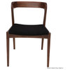 Bjorn Dining Chair, Set of 2, Black Di(2-ethylhexyl)phthalate (DEHP)/Tan Walnut