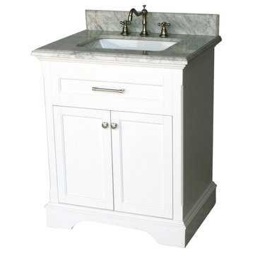 28" Contemporary Style Single Sink Bathroom Vanity Model 919-W