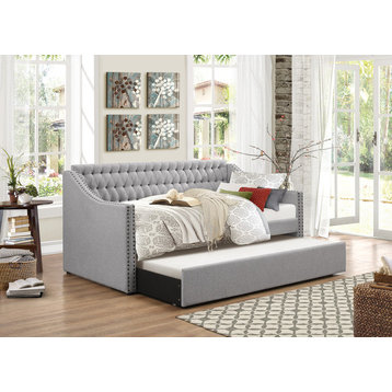 Doris Daybed With Trundle, Gray