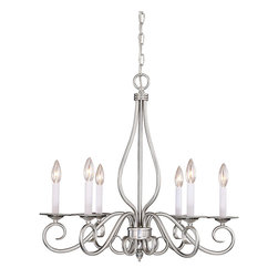 Savoy House Polar 6 Light Chandelier in Pewter - Chandeliers
