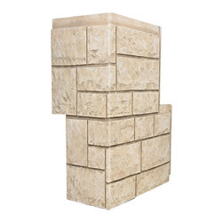 152-CAMBRIDGE COBBLESTONE CORNER 11" W(EACH SIDE) &times; 30 &frac12;"H &times; 1"D - Wall Panels