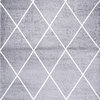 Cole Minimalist Diamond Trellis Gray/White 4'x6' Area Rug