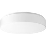 Progress Lighting - LED Flush Mount - LED flush mount with white acrylic diffuser mounts to baked enamel ceiling pan. Twist on installation with a single locking thumb screw. UL approved for damp locations. Ceiling or wall mount. 2520 lumens, 90 lumens/watt, 3000K and 90CRI. ENERGY STAR and Title 24. Uses (1) 28-watt LED bulb (included).
