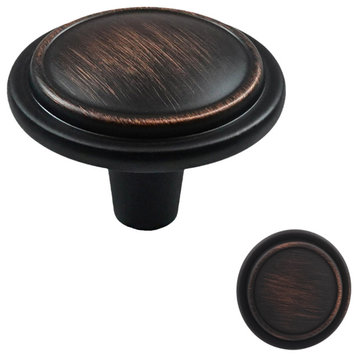1.21 Inch Flat Ring Cabinet Knobs, Oil Rubbed Bronze