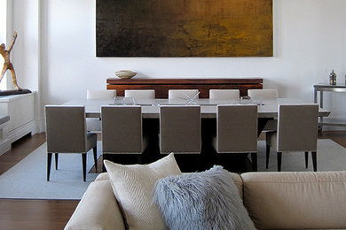 Inspiration for a modern dining room remodel in New York