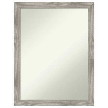 Dove Greywash Square Non-Beveled Bathroom Wall Mirror - 20.5 x 26.5 in.