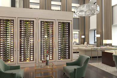 Custom Dual Sided Wine Cabinet - Chicago