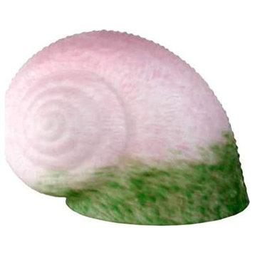Meyda lighting 11715 5"W X 6"L Pink/Green Pate-De-Verre Snail Shade