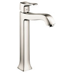Hansgrohe - Hansgrohe Metris C Single-Hole Faucet 250, 1.2 Gpm Polished Nickel - Founded in Germany's Black Forest in 1901, HansGROHE is committed to building a strong sense of tradition. HansGROHE's products offer a lifetime of satisfaction featuring the ultimate in quality, design and performance. Customers appreciate our many breakthroughs in comfort and technology that allow you to make the most of water. With its wide range of products, HansGROHE has the right solution for you. Enjoy every moment, each one is unique, just like your HansGROHE shower. HansGROHE has always had a sharp eye for innovation, designing products with exceptional durability that are not only highly functional but also a source of pleasure. For us, this means constantly advancing and striving for improvements. Our showers and faucets offer many useful functions and details that make daily use as easy and comfortable as possible so that you can enjoy your HansGROHE products for many years to come.This HansGROHE Metris C Single Hole 1-Handle Mid-Arc Bathroom Faucet in Chrome delivers a sleek look in chrome to provide your bath or powder room with an easy-to-use fixture, thanks to its single-handle design. A ceramic disc cartridge helps provide drip-free usage for added convenience. Thanks to the enrichment of water with air, EcoSmart means: Showering pleasure with a soft, plump water jet. You will feel the difference on your skin. Eco" Logical. Calcareous water, dirt, cleaning agents: faucets and showers need to withstand a lot. With QuickClean technology, residues disappear in an instant. HansGROHE showers, faucets and thermostats from the �ComfortZone� provide unparalleled comfort in your bathroom. The HansGROHE innovators and designers have done a great job in designing them. The models are of a generous size, their technology is sophisticated, their construction is elaborate and their design is outstanding.