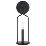 Capital Lighting - Sonnet 1-Light Sconce, Matte Black - Stylish and bold. Make an illuminating statement with this fixture. An ideal lighting fixture for your home.&nbsp