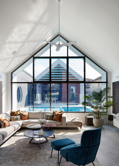 Contemporary Living Room by Vanda Constructions "Custom Homes & Renovations"