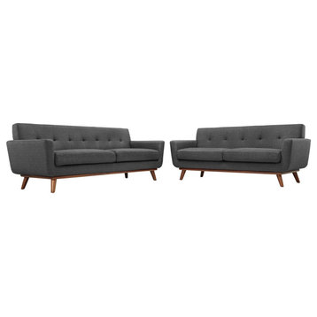 Giselle Gray Loveseat And Sofa, 2-Piece Set