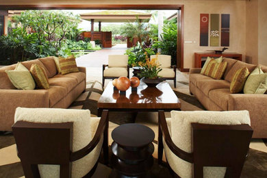 This is an example of a living room in Hawaii.