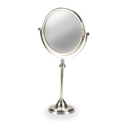 Vintage Style Silver-Plated Vanity Mirror - Bathroom Accessories