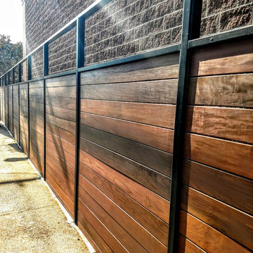 Fence. Wood and Metal