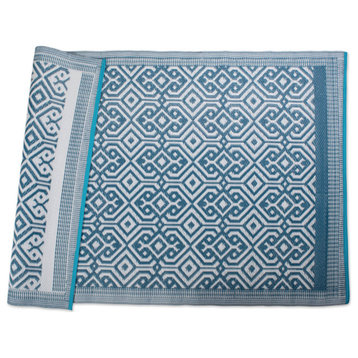 DII Blue Morrocan Outdoor Rug