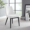 Viscount Upholstered Fabric Dining Side Chair, White