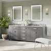 Polaris Bathroom Vanity, Double Sink, 72", Cashmere Gray, Freestanding