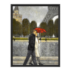 Ready2hangart, Inc. - Romantic Stroll II Framed Canvas Wall Art by Norman Wyatt Jr. - Prints And Posters