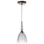 Dale Tiffany - Dale Tiffany GH18234 Sabella, 1 Light Mini Pendant, Chrome - Always at the forefront of home design trends, weSabella 1 Light Mini Polished Chrome Clea *UL Approved: YES Energy Star Qualified: n/a ADA Certified: n/a  *Number of Lights: 1-*Wattage:60w E12 Candelabra Base bulb(s) *Bulb Included:No *Bulb Type:E12 Candelabra Base *Finish Type:Polished Chrome