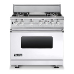 Viking 36" Pro-style Dual-fuel Range, White Natural Gas | VDSC5364GWH - Gas Ranges And Electric Ranges