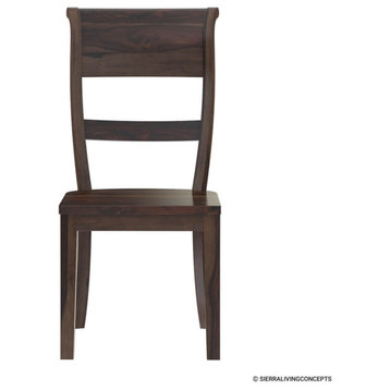 Clanton Rustic Solid Wood Kitchen Side Dining Chair