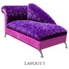 Cleopatra Chaise Lounge, 2-Tone