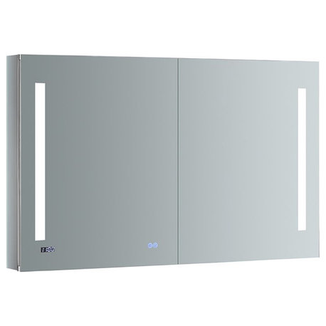 Fresca Tiempo 48x30" LED Lighting Aluminum Bathroom Medicine Cabinet in Mirrored