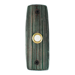 Hawk Hill Hardware - Yucca Doorbell, Handmade Luxury Hardware, Verde - Doorbells And Chimes
